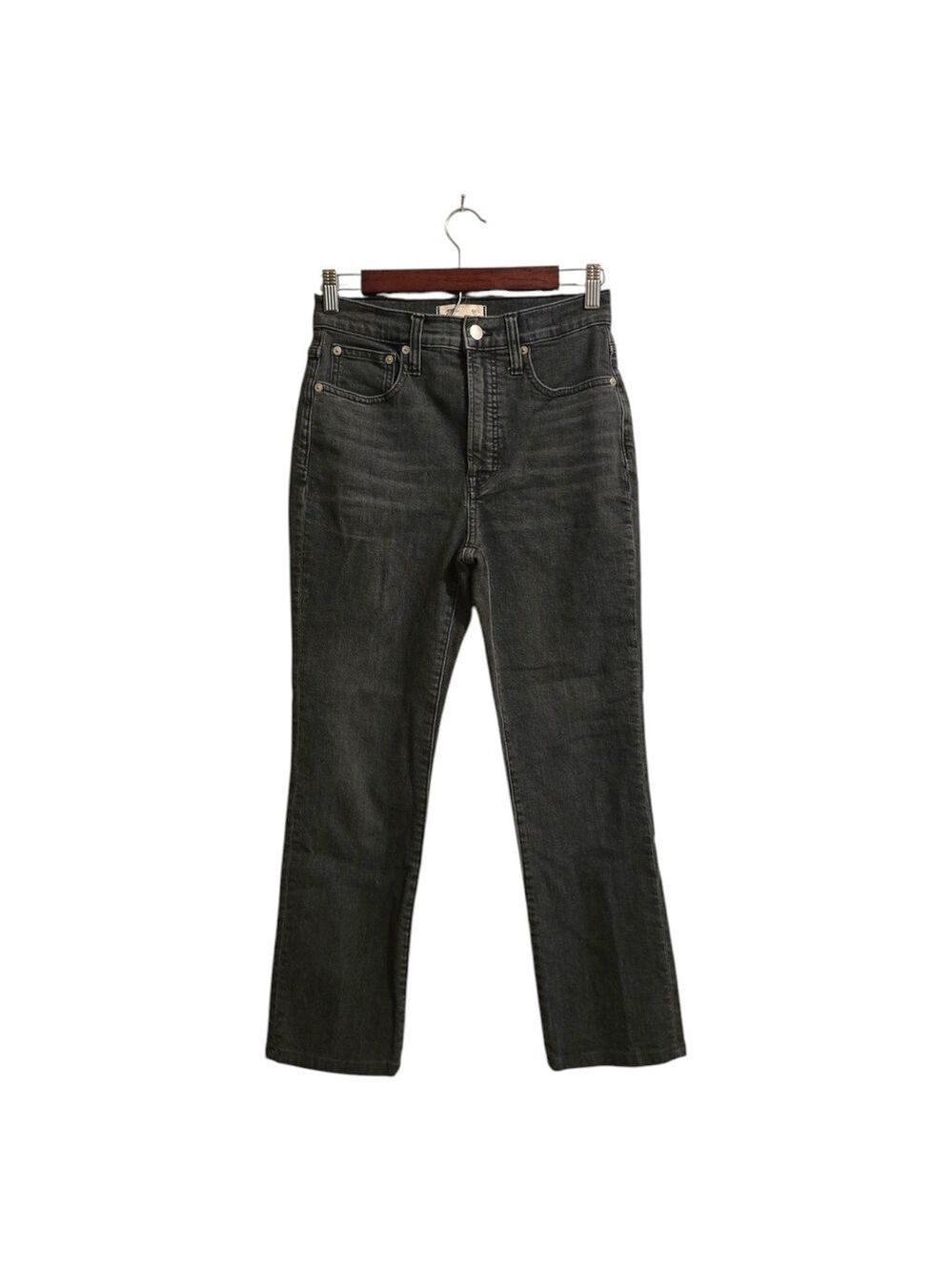 Madewell Slim Demi Cropped Bootcut High Rise Jeans In Hayford Wash Sz 25